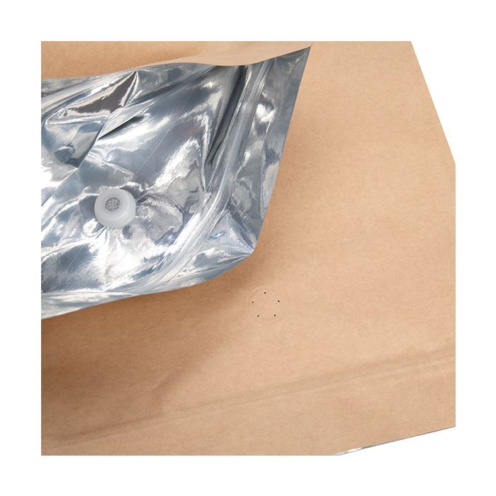 Pochettes doypack en kraft 22,9 x 12,1 x 34,3 cm avec valve (100 pièces)