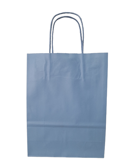 Paper Carry Bags Pastel Blue 180+80x220mm 