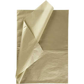 Papier de soie or, Feuilles 50x70 cm, 14 g, 25Feuilles
