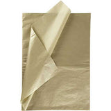 Papier de soie or, Feuilles 50x70 cm, 14 g, 25Feuilles
