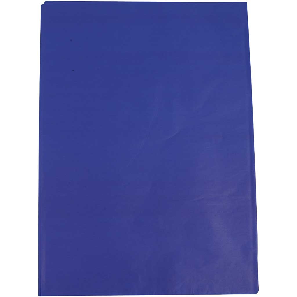 Papier de soie Bleu, Feuilles 50x70 cm, 14 g, 25Feuilles