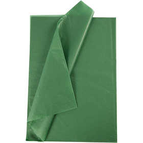 Papier de soie Vert, Feuilles 50x70 cm, 14 g, 25Feuilles