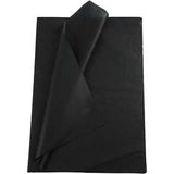 Papier de soie Noir, Feuilles 50x70 cm, 14 g, 25Feuilles