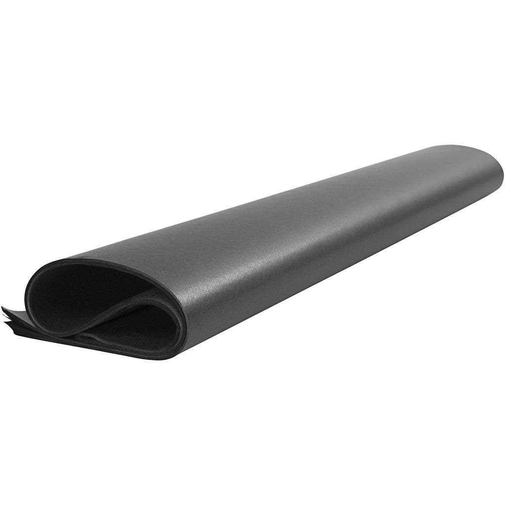 Papier de soie Noir, Feuilles 50x70 cm, 14 g, 25Feuilles