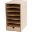 Storage Cabinet Wood White Drawer for A5 Paper 