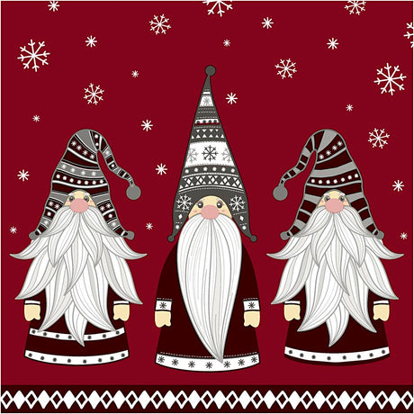 Table Napkins, Gnomes, size 33x33 cm 