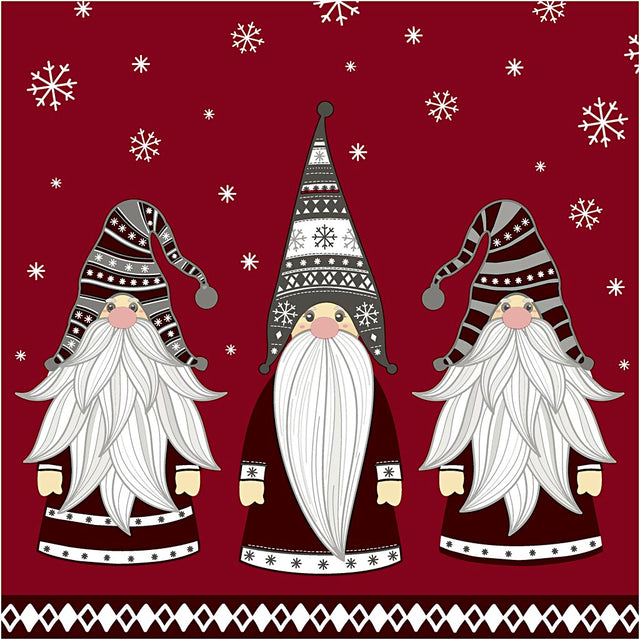Table Napkins, Gnomes, size 33x33 cm 