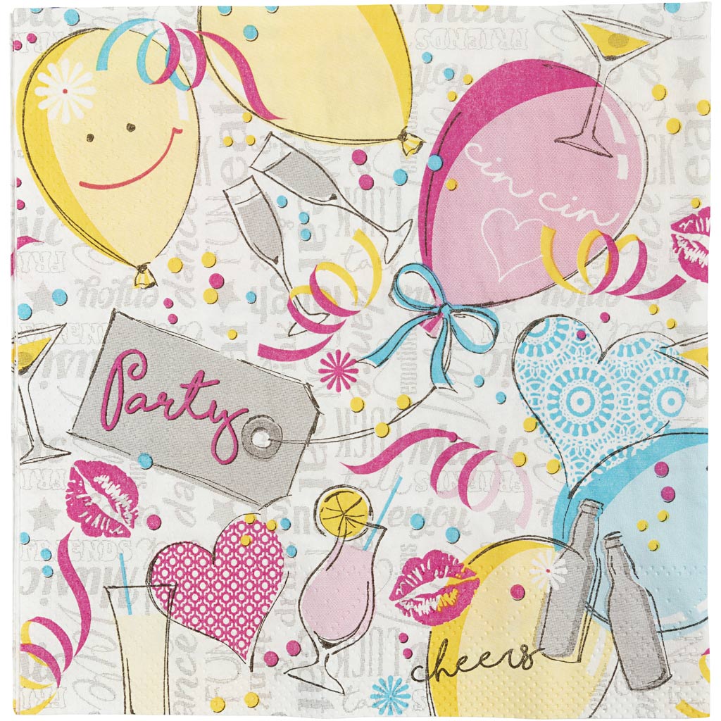 Serviettes de table, taille 33x33 cm, 20pcs
