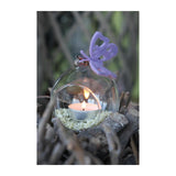 Boule en verre pour bougie chauffe-plat Ø 12 cm x 12,5 cm - 4 pièces