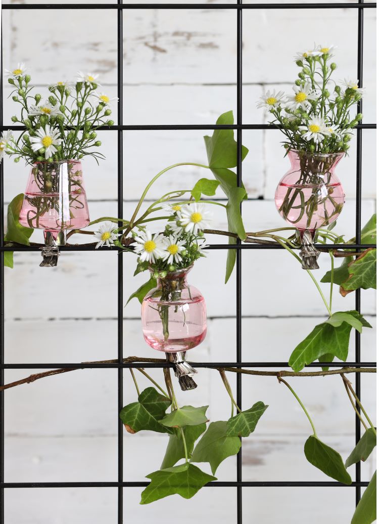 Vases on clip assorted of 3 pieces Pink - Packlinq