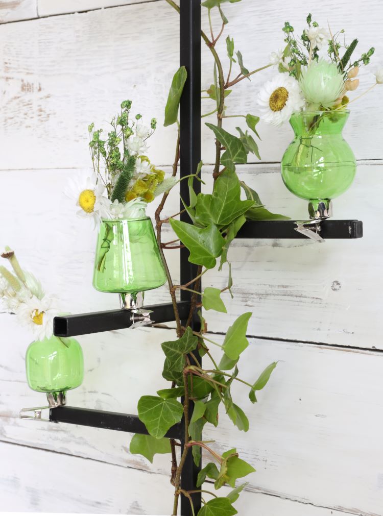 Vases on clip assortment of 3 pieces Green - Packlinq