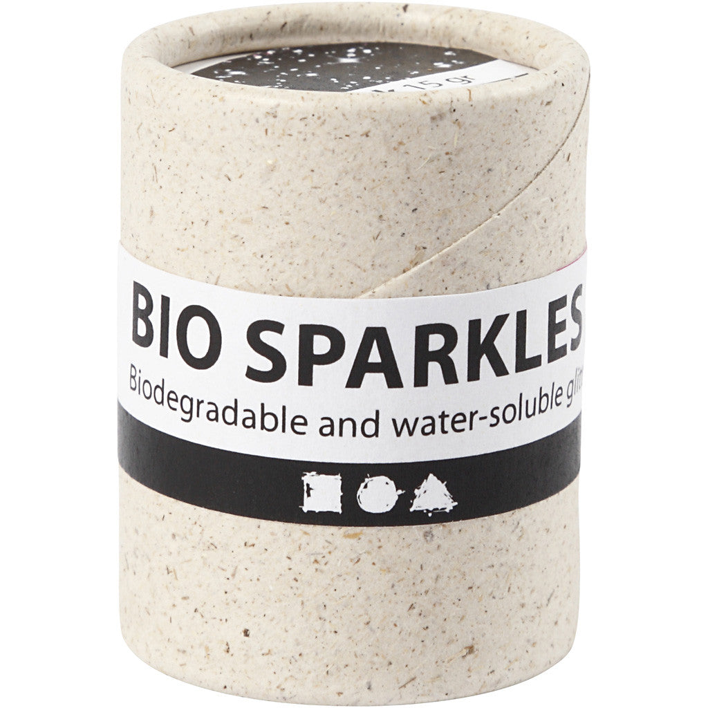 Paillettes Bio Noir, P: 0,4 mm, 10 g/ 1 tub