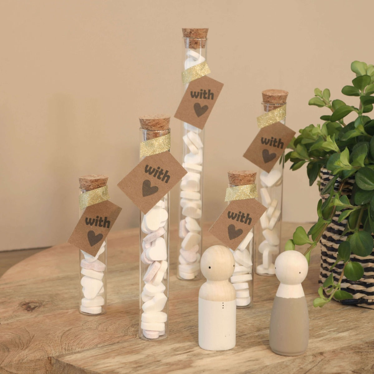 Tubes en verre Ø2 cm et 19 cm de haut - 12 pièces.