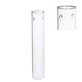 Tube à essai en verre Ø 3 cm, H. 20 cm, avec 2 trous - 6 pièces