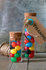 Tube en verre avec bouchon de liège, 30x100mm - 12 pcs