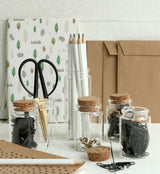 Pot cylindrique en verre avec bouchon de liège, 45x125mm