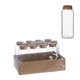 Glass Storage Cylinder White cork 45x125mm 