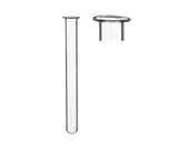 Glass Test tube 15mm diameter 100mm high, with ring 