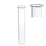 Tube à essai en verre Ø 3 cm, H. 20 cm, avec anneau Ø 4 cm - 6 pièces