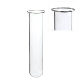 Tube à essai en verre Ø 4 cm, H. 20 cm, avec anneau Ø 5 cm - 6 pièces