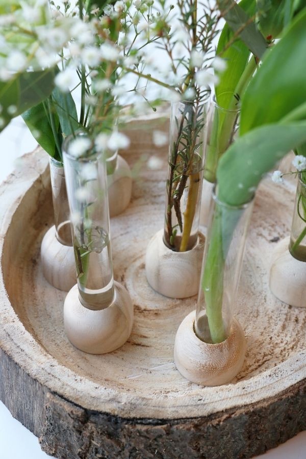 Base en Bois pour Tube à essai, 20x100mm - 1 pc