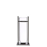 Cylinder vase in metal holder 17.5cm high (4 pcs.) [IFS
