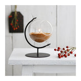 Globe en verre pour bougie chauffe-plat avec support Ø 8 cm, H. 14 cm - 1 pièce