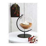 Globe en verre pour bougie chauffe-plat avec support Ø 8 cm, H. 14 cm - 1 pièce