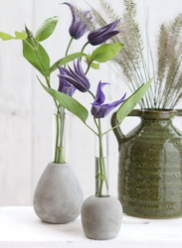 Base de ciment avec tube à essai en verre, 60x150mm - 1 pc