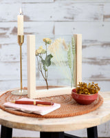 Support en bois pour fleurs séchées, etc. 21 cm de haut (1 pièce)
