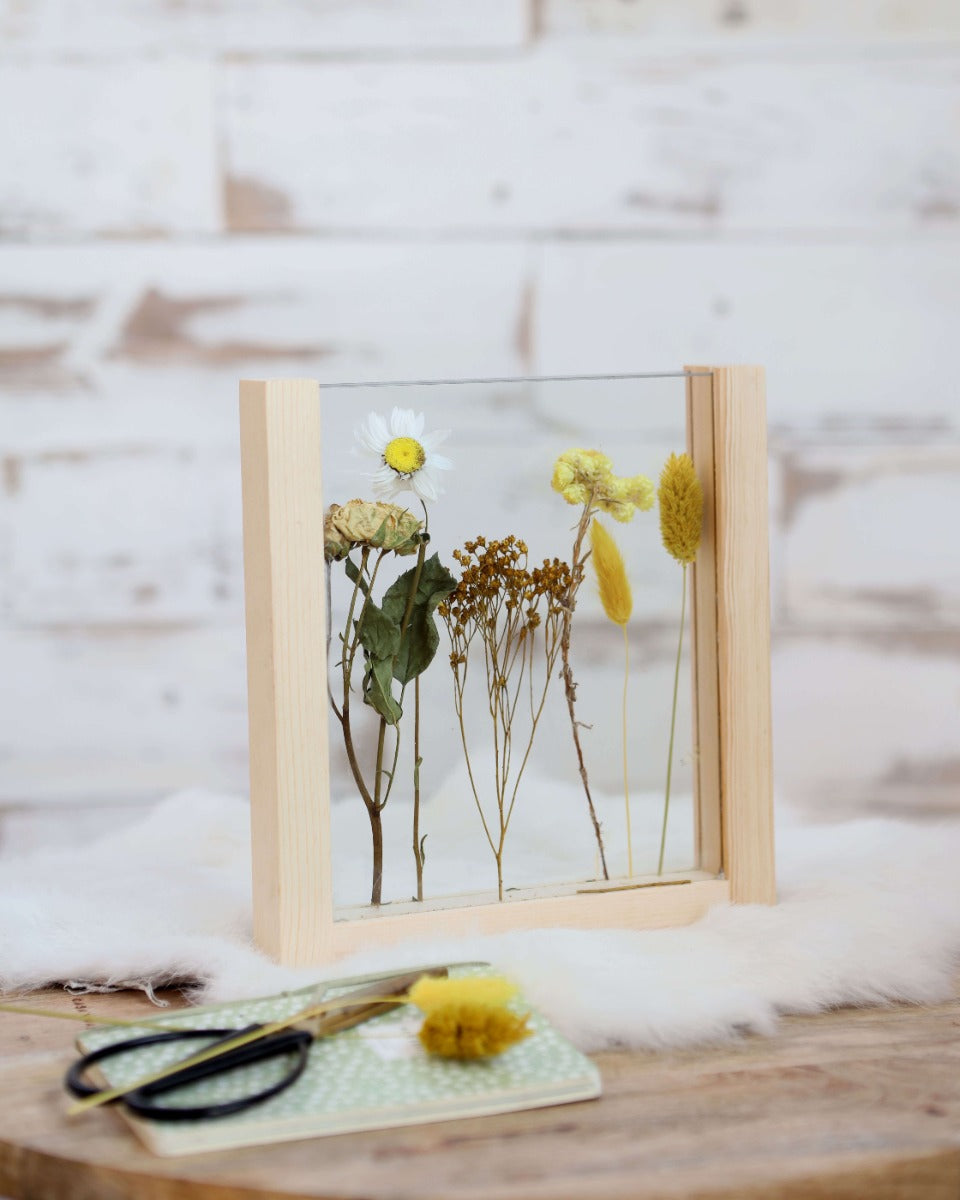 Support en bois pour fleurs séchées, etc. 21 cm de haut (1 pièce)