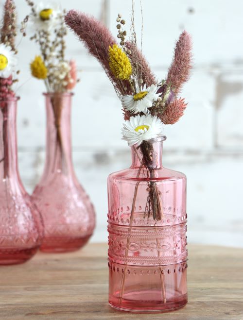 Flower vase Porto Ø7.5cm and 14.5cm high Pink - Packlinq