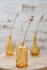 Flower vase Rome Ø7.5cm and 16cm high Ochre - Packlinq