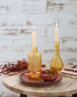 Flower vase Rome Ø7.5cm and 16cm high Ochre - Packlinq