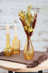 Flower vase Rome Ø7.5cm and 16cm high Ochre - Packlinq