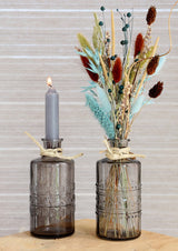 Flower vase Porto Ø7.5cm and 14.5cm high Grey - Packlinq