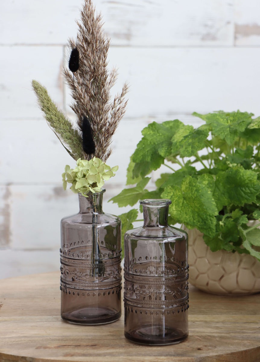 Flower vase Porto Ø7.5cm and 14.5cm high Grey - Packlinq