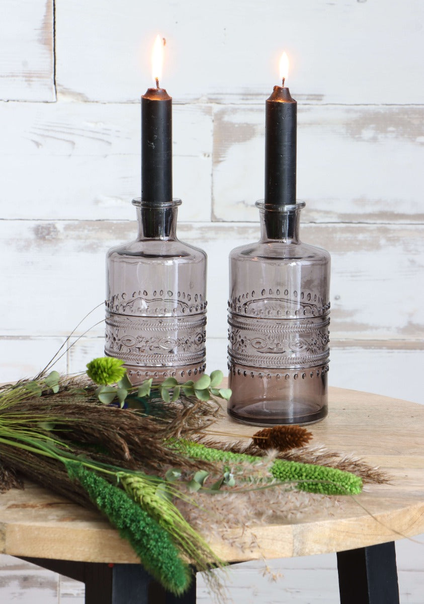 Flower vase Porto Ø7.5cm and 14.5cm high Grey - Packlinq