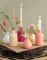 Bouteilles en verre Ø70 h: 120 mm  Assorti Rose - 12 Pcs