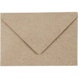 Enveloppes recyclées beige taille 7,8x11,5 cm - 50 pc