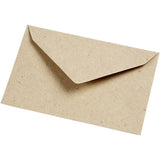 Enveloppes recyclées beige taille 7,8x11,5 cm - 50 pc