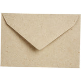 Enveloppes recyclées beige taille 7,8x11,5 cm - 50 pc