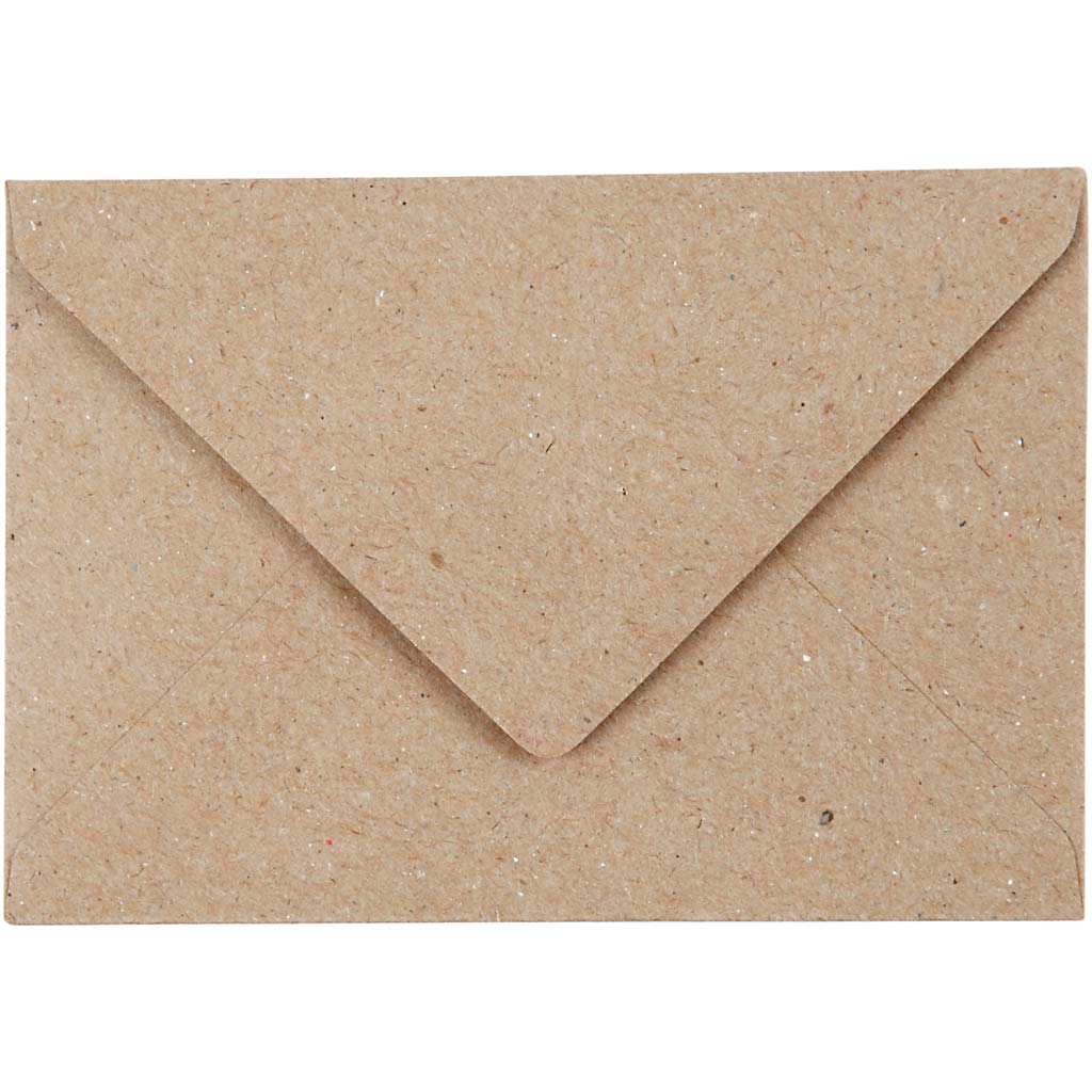 Enveloppes recyclées beige taille 7,8x11,5 cm - 50 pc