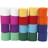 Papier crépon couleurs assorties, L: 20 m, L: 5 cm