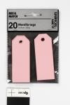 Etiquettes Rouge clair, 30x80mm - 20 pcs