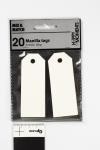 Etiquettes blanc cassé, 30x80mm - 20 pcs