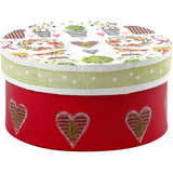 Boîtes rondes, P: 10+13+16 cm, H: 5+6.5+7.5 cm - 3 pcs