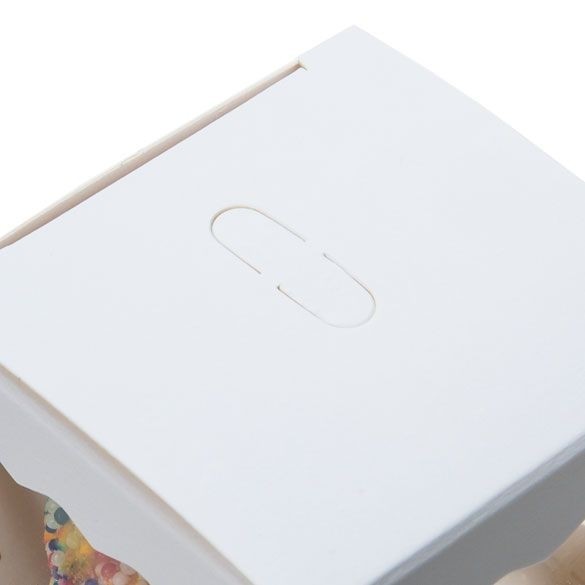 boite en kraft blanc avec fenètres sur 3 cotés 50x50x50 mm - 25 pieces [WGWG347