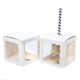 boite en kraft blanc avec fenètres sur 3 cotés 75x75x75 mm - 25 pieces [WGWG348