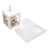 boite en kraft blanc avec fenètres sur 3 cotés 102x102x117 mm - 25 pieces [WGWG349